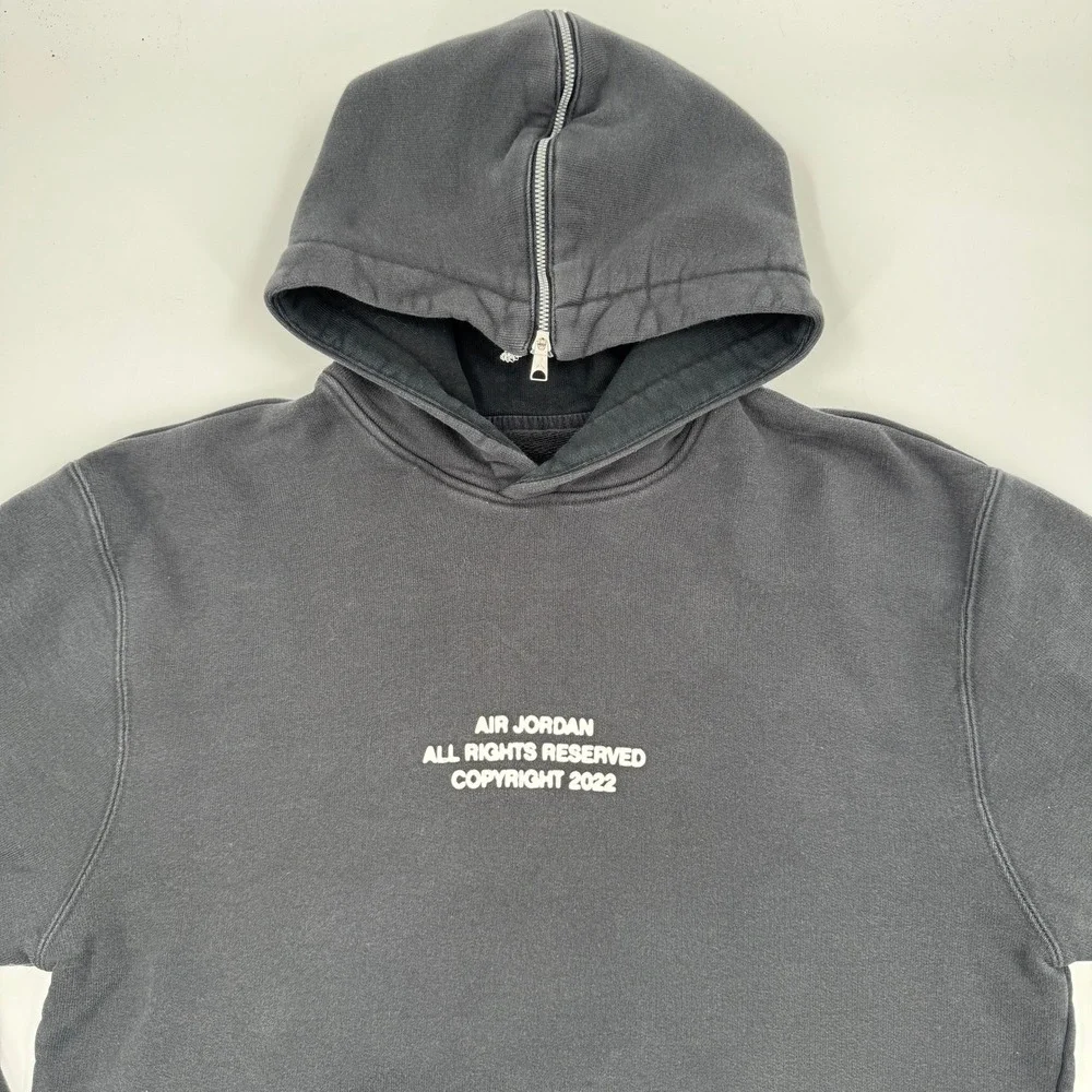 Jordan Flight Tour Paris Hoodie Mens Small Black Graphic Pullover‎ DQ7544-045